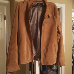 Men's Suede Bomber Jacket